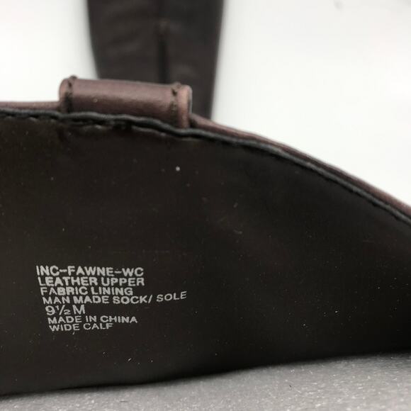 Inc International Concepts Womens Fawne Boots Brown Leather Knee High Zip 9.5M - Picture 8 of 12